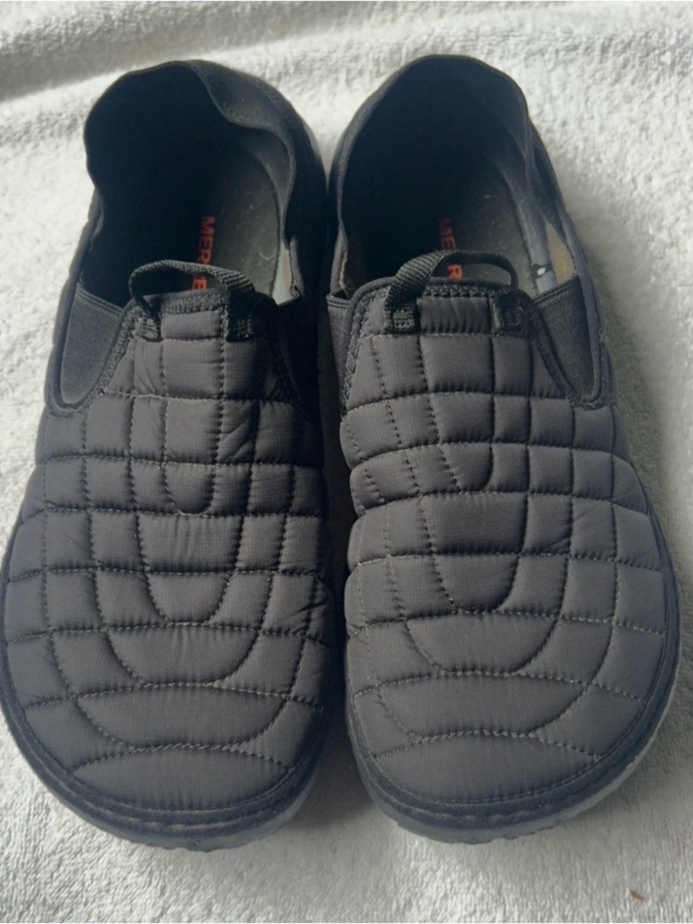 Merrell Hut Moc Quilted Slip-On Loafers in Black